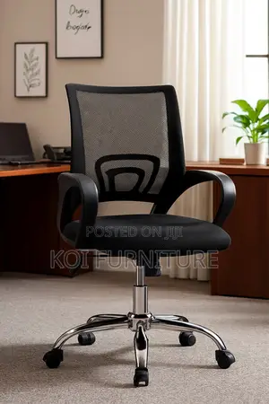 Office Chairs; Clerical Fabric Padded Curved Mesh Backrest Seat