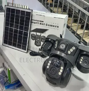 V380 4g Solar Camera 1080p - 3 Lens Wide Coverage