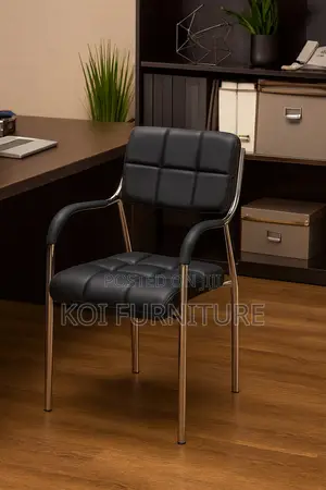 Office Chairs; Stackable Black Home Office Visitors Chairs