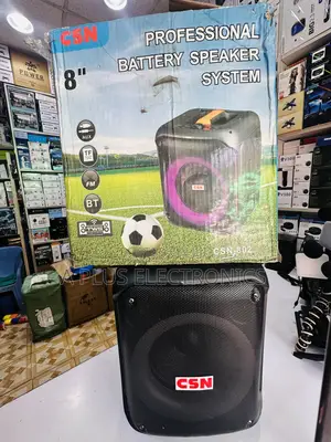 CSN 802 8 Inch, Rechargeable Speaker With 2 Microphones– Plug Play
