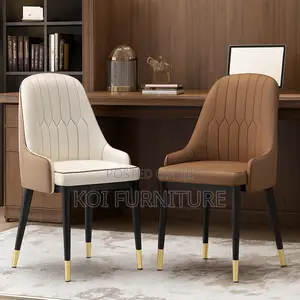 Dining Chairs; Leather Home Classic Dining Chair for Guests and Lounge