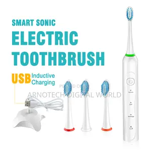 Sonic Electric Toothbrush With 4 Replaceable Heads