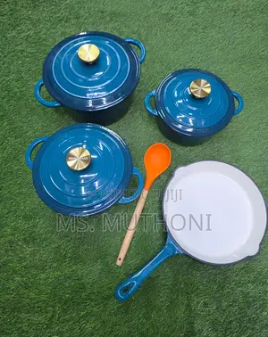 Heavy Quality Original Cast Iron Sets ( Enamel) With a Free Gift