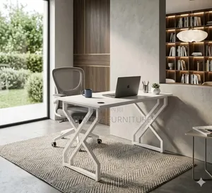 Office Metallic Table +Office Chair