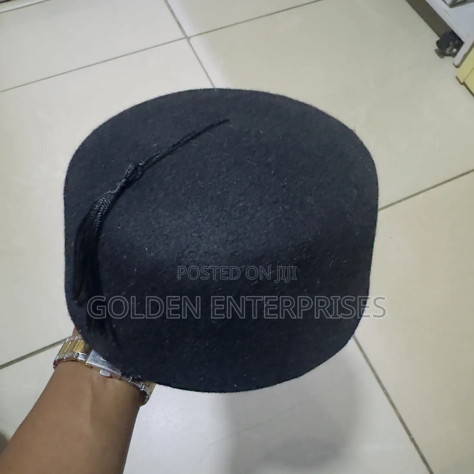 Black Oga/Traditional Hat With String
