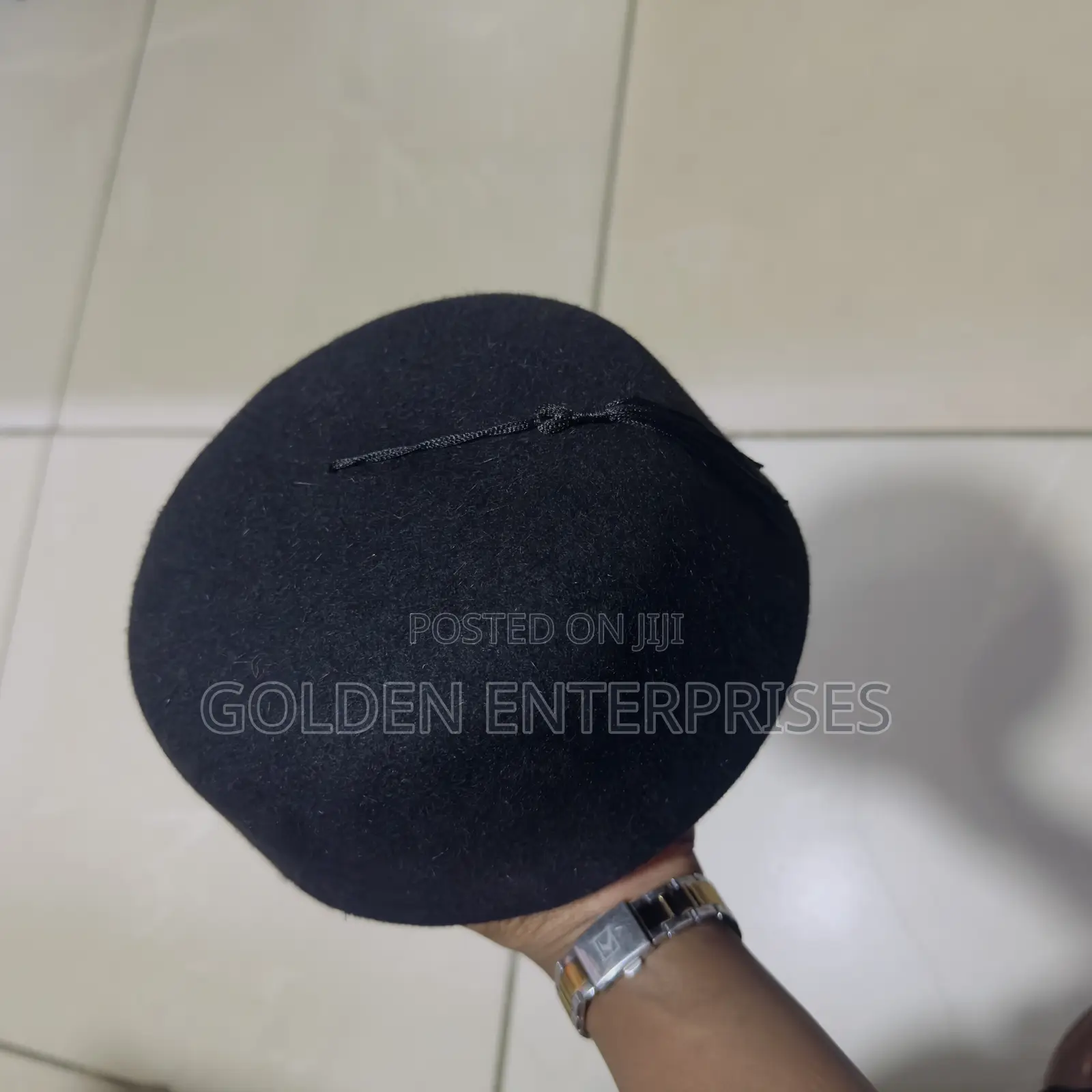 Black Oga/Traditional Hat With String