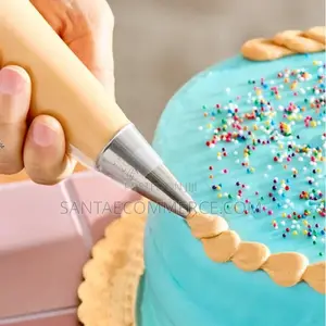 Cake Decoration Icing Piping Bag With Metallic Nozzles