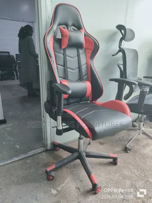 Office Furniture :Red Black Gaming Chair With Adjustable Arms