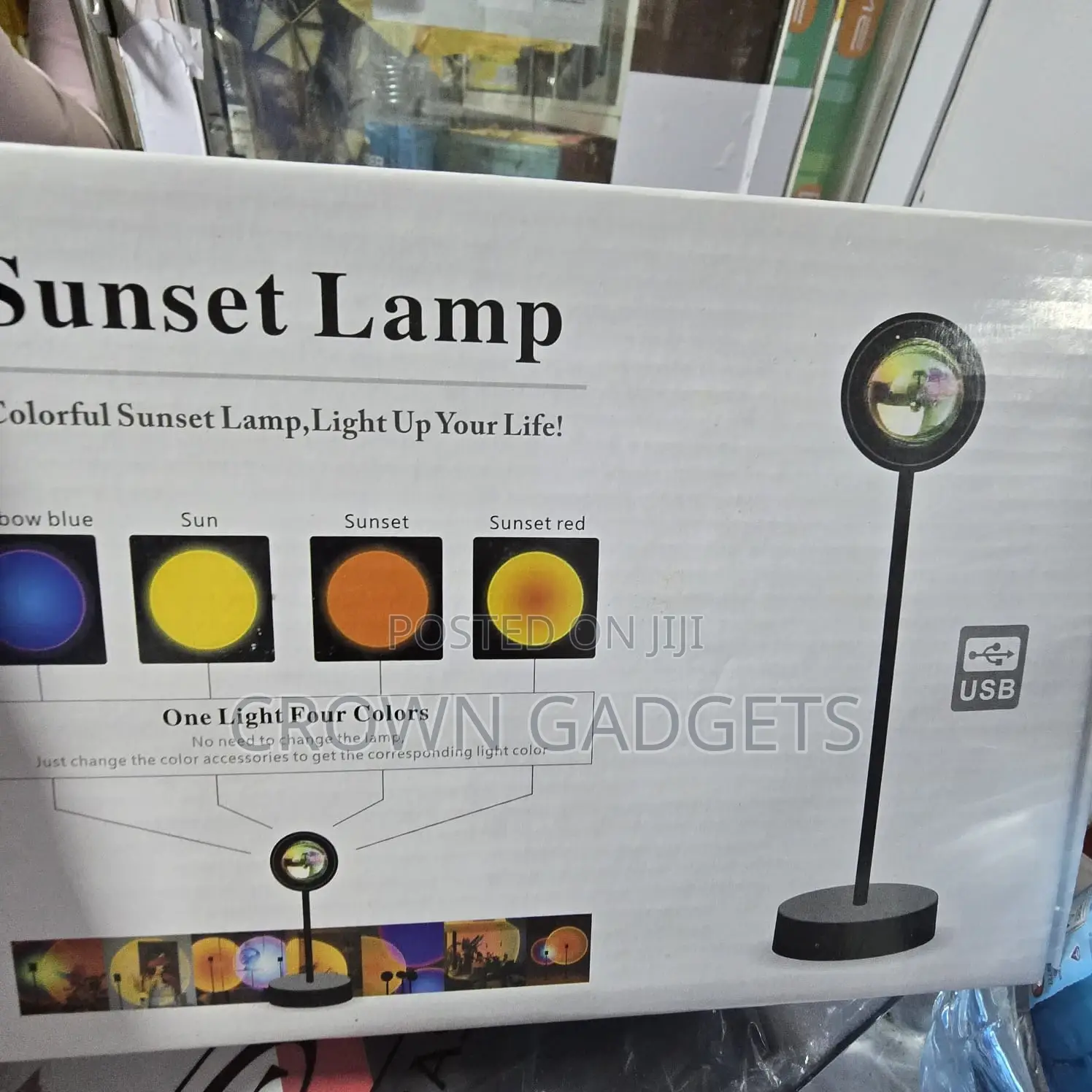 Sunset Lamp Projector Led Usb Rainbow Room Light