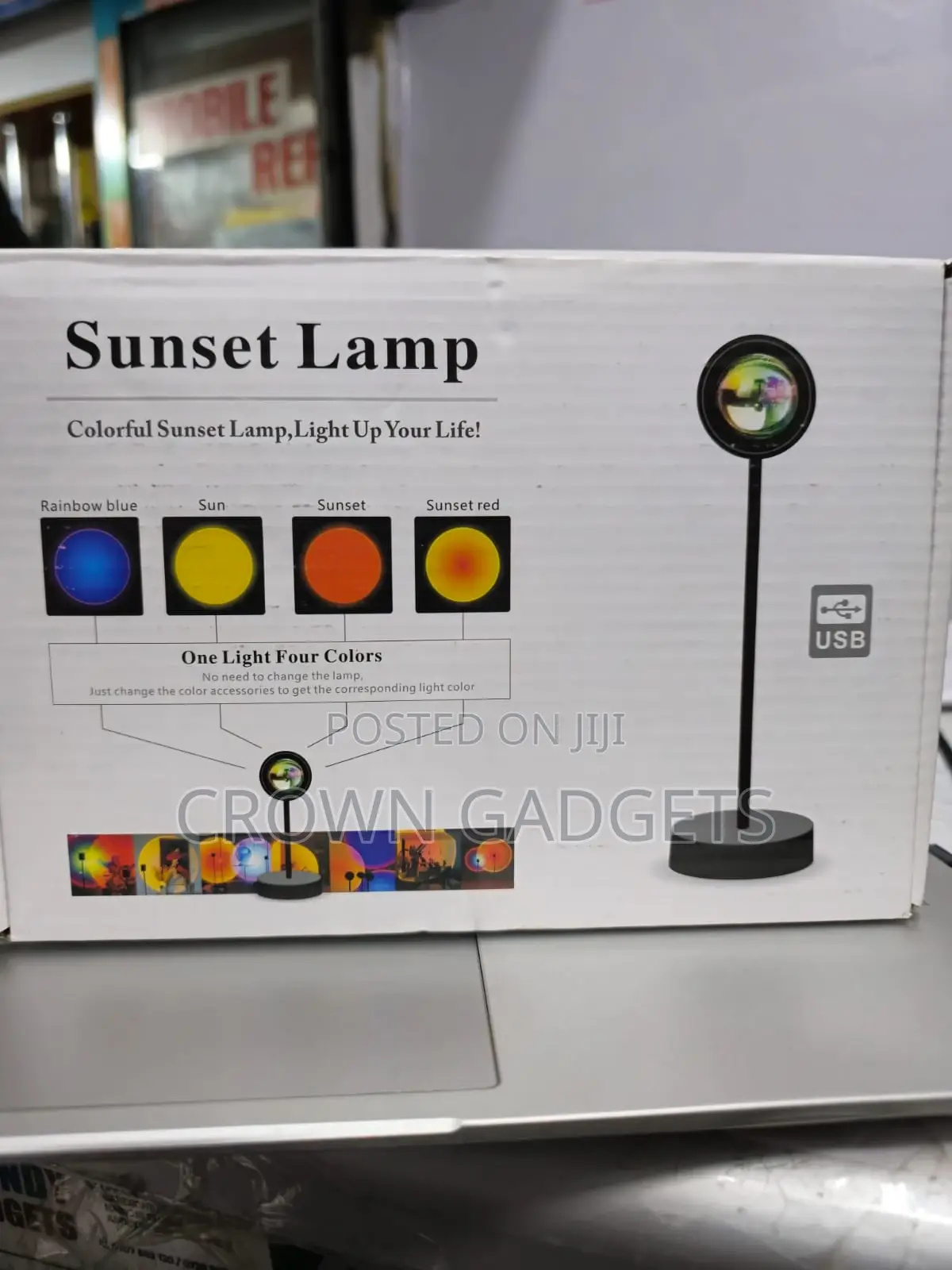 Sunset Projection Lamp With Remote RGB Atmosphere Light