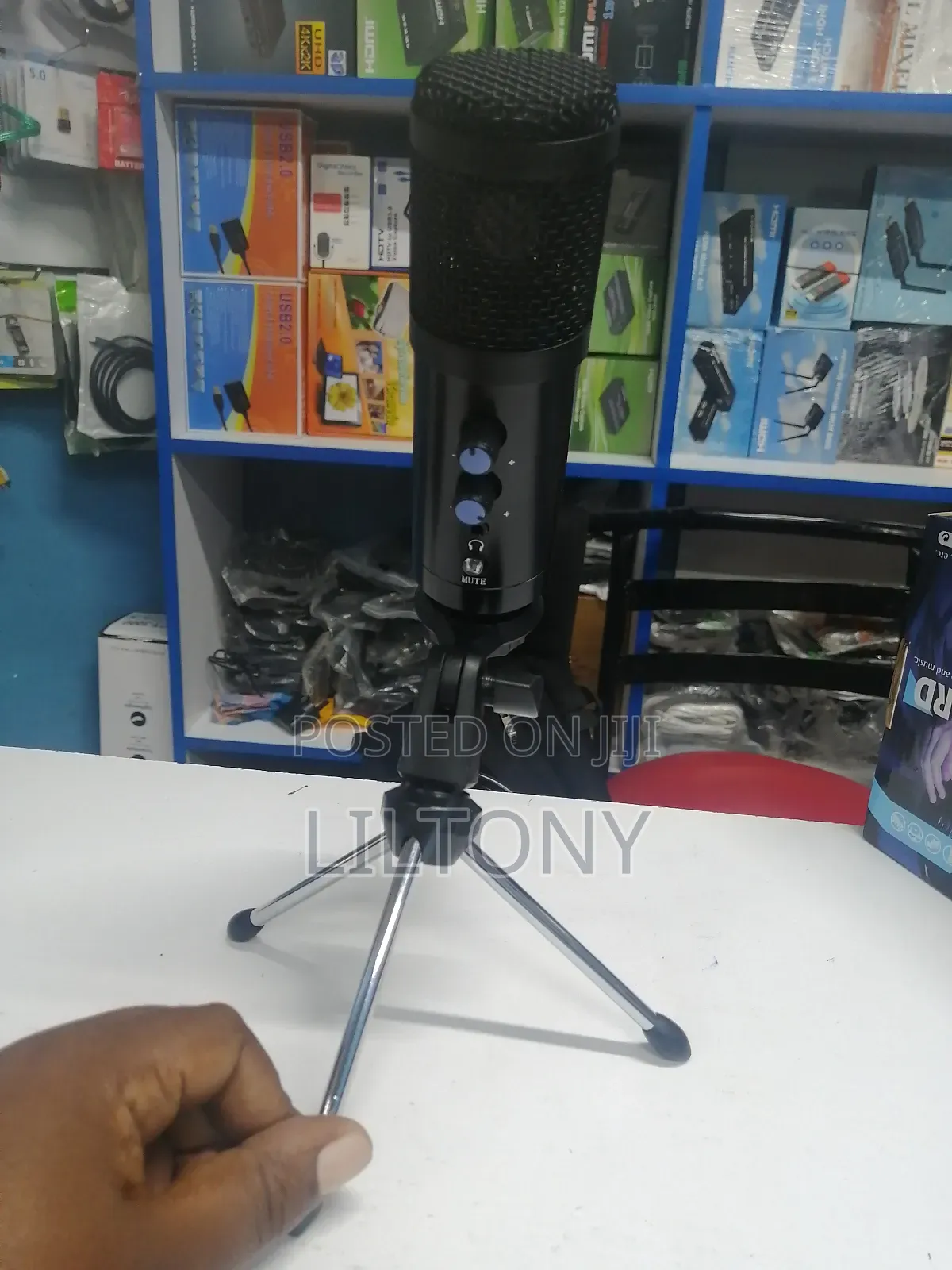 Usb Condenser Microphone With Echo, Volume Button