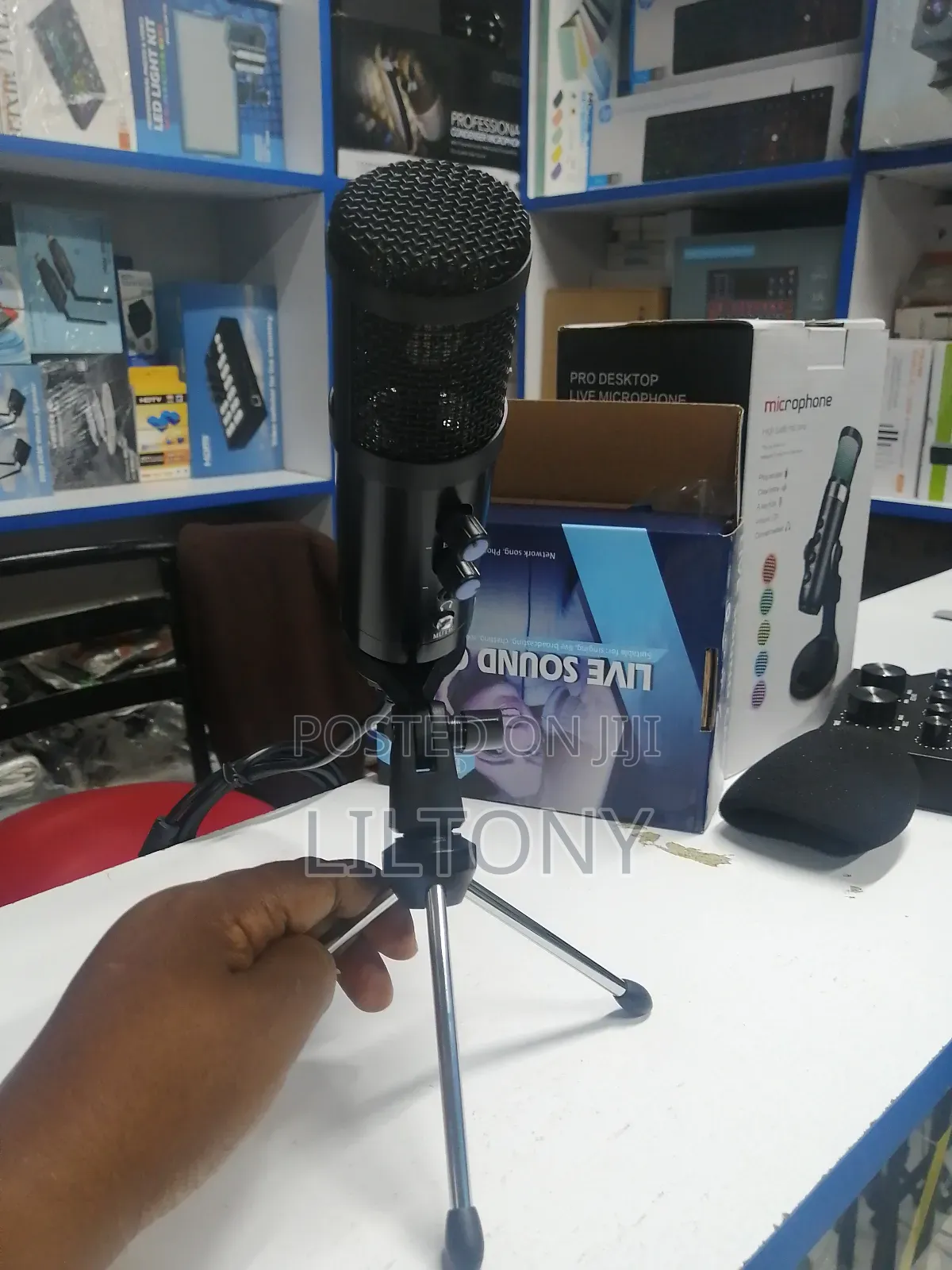 Usb Condenser Microphone With Echo, Volume Button