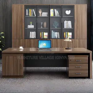 Office Desk; 1.4m Executive Study Desk With Storage Drawers