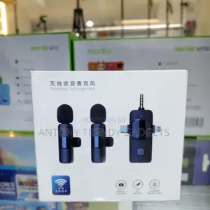 Dual Wireless Mic 2.4ghz for iPhone Android Camera Laptop