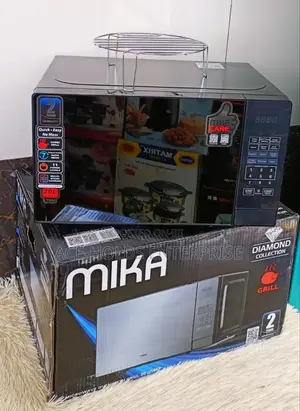 *Mika Microwave Oven Grill - 20 Litres With 1000w Grill (Silver)