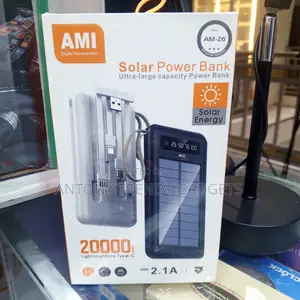 Ami Am-26 Solar Power Bank 20000mah Dual Usb Fast Charge