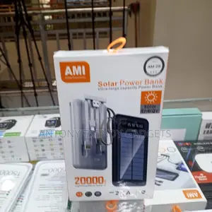 Ami Am-26 20000mah Solar Charger Type-C Micro Lightning