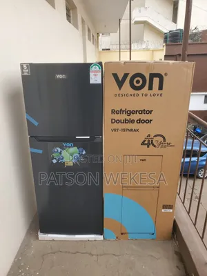 Von 197 Litres VRT-197nrak Double Door Fridge, No Frost