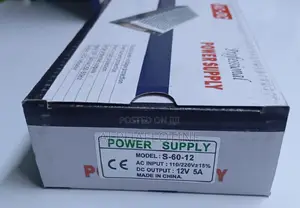 60 Watts (12v × 5a) 12v 5a CCTV Power Supply (Open Frame)