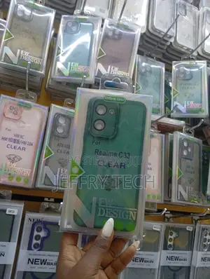 Clear Protective Case Designed for the Realme C33 Smartphone.