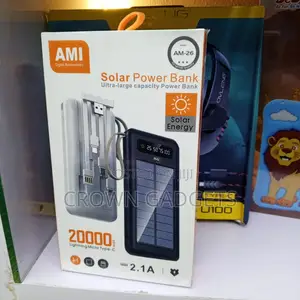 Ami Am-26 Portable Solar Charger With Led Flashlight