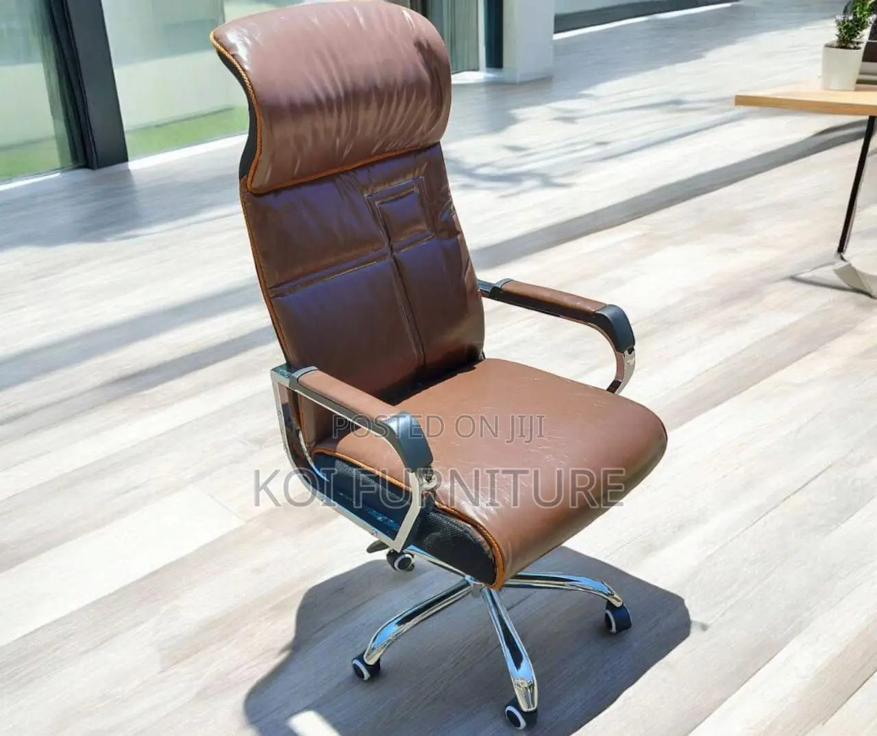 Office Chairs; High Backrest Leather Executive Office Seat