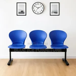 3 Seater Plastic Office Bench Chair