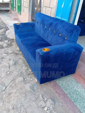 A Blue 3 Seater Sofa
