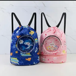 Cute Cartoon Drawstring Waterproof Swimming Bag/Gymbag