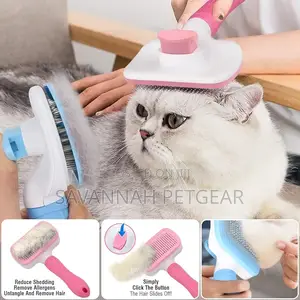 Auto Slicker Self Cleaning Brush for Grooming Dogs Cats