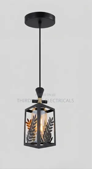 Leafy Metal Glass Hanging Pendant Light