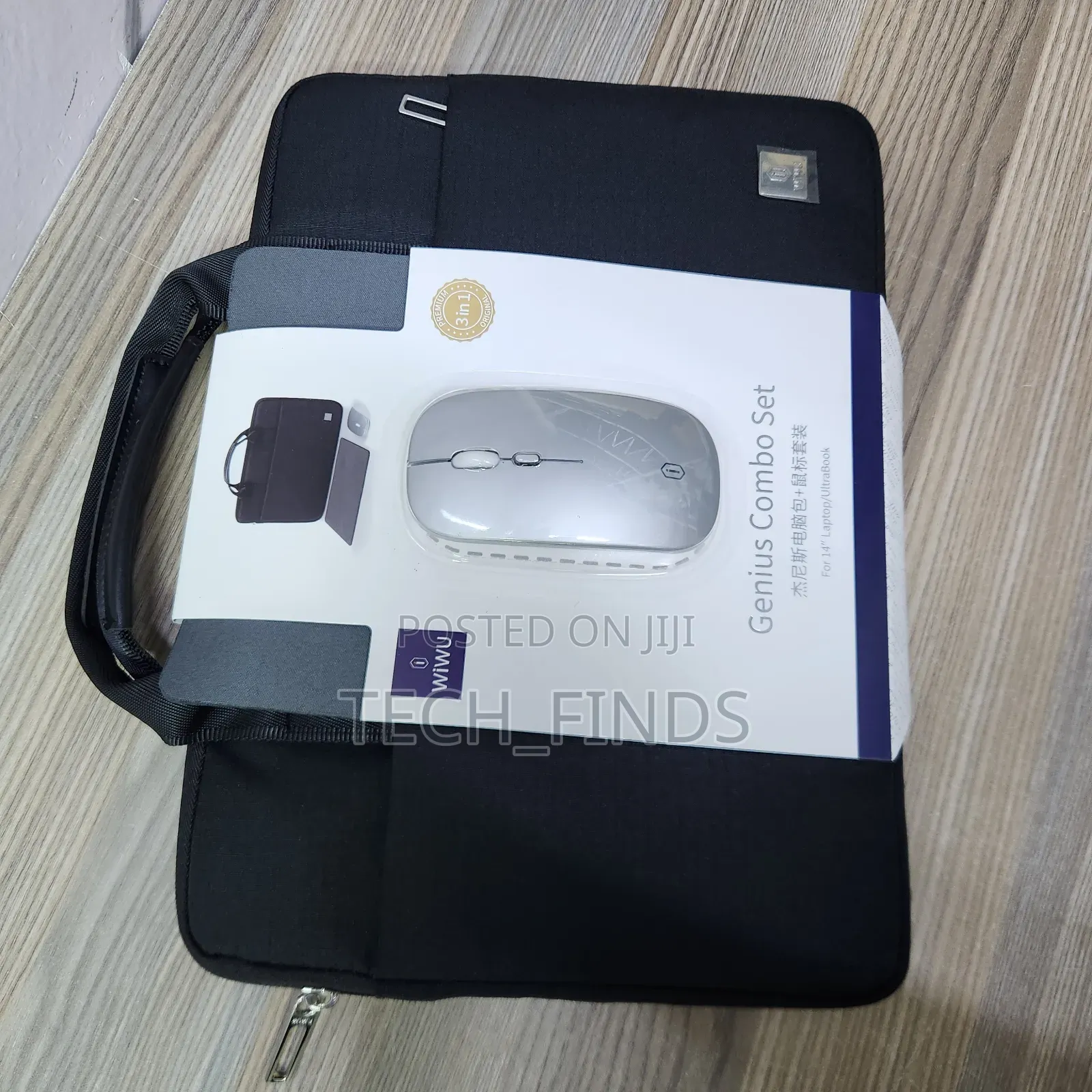 Wiwu Genius Combo Set Bag With Mouse and Mouse Pad for 14" Laptop