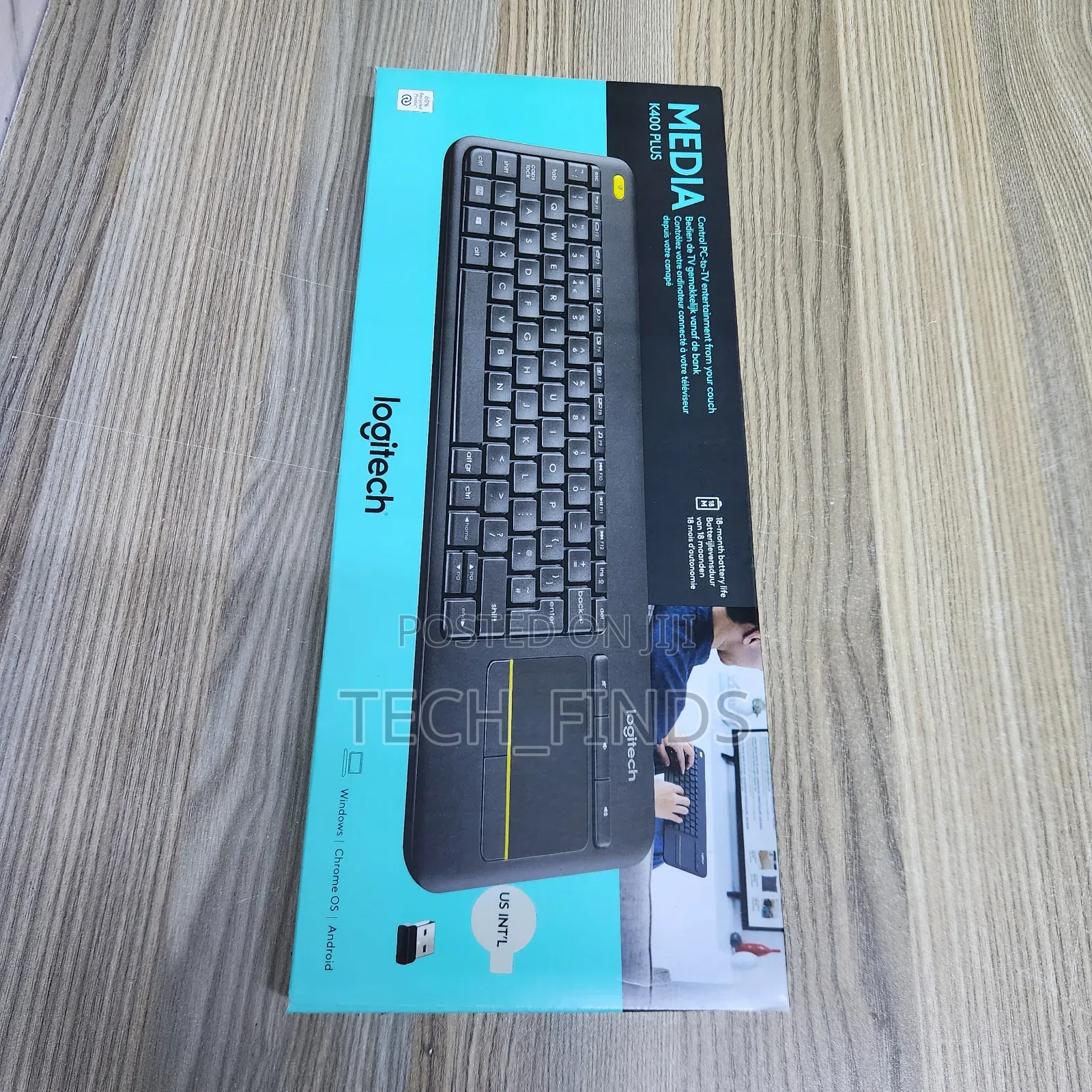 Logitech Plus Wireless Keyboard With Touchpad – Black