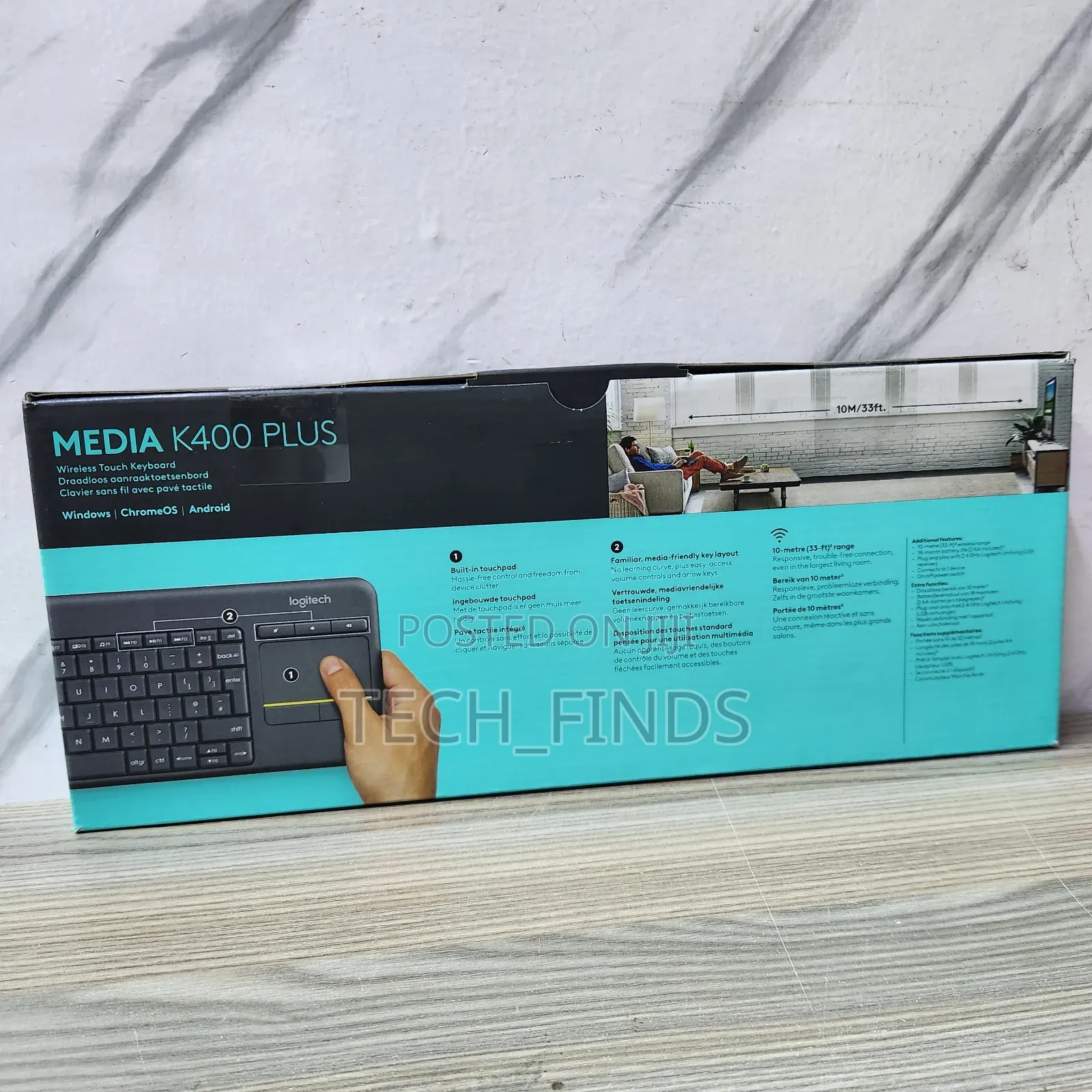 Logitech Plus Wireless Keyboard With Touchpad – Black