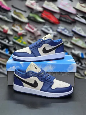Designer Air Jordan One Low Blue College Grey Sneakers