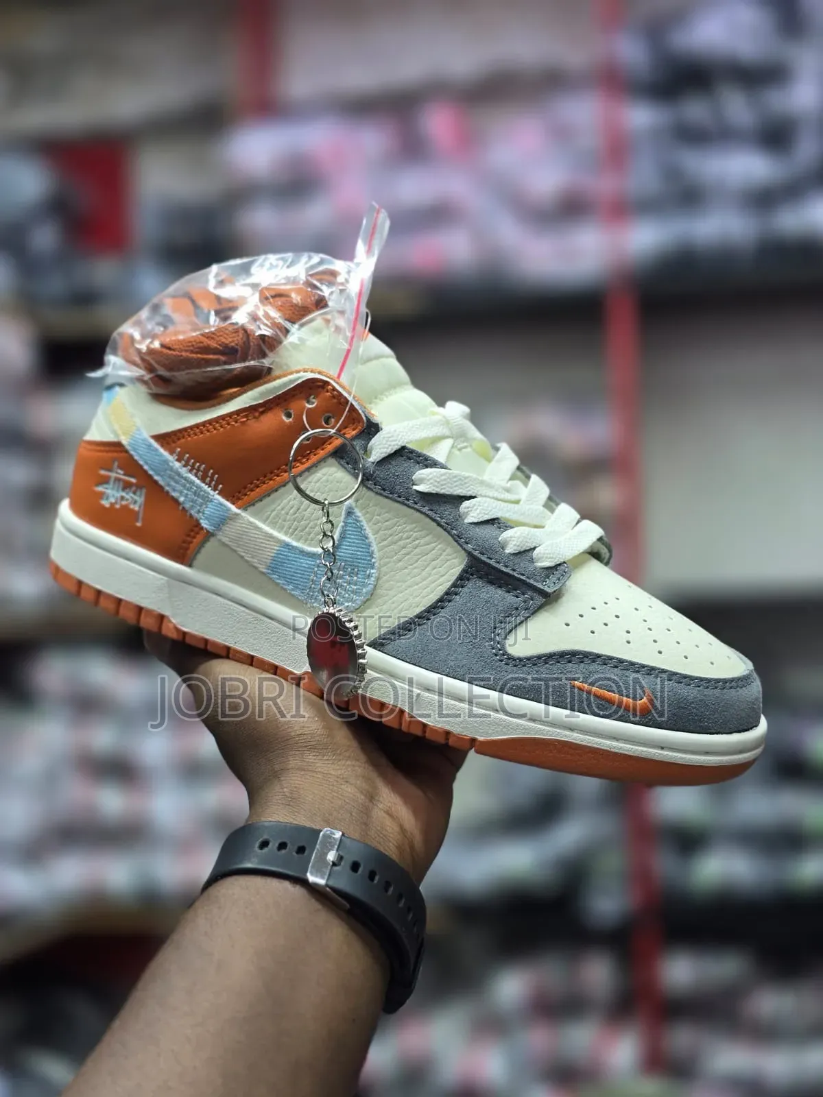 Nike Sb Dunk Low Stussy Grey Orange Sneakers