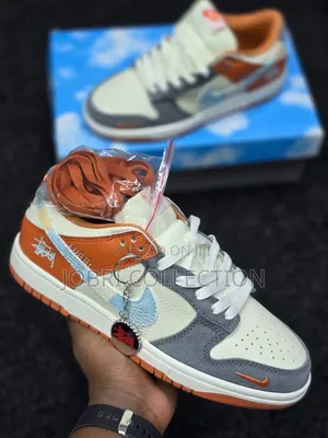 Nike Sb Dunk Low Stussy Grey Orange Sneakers