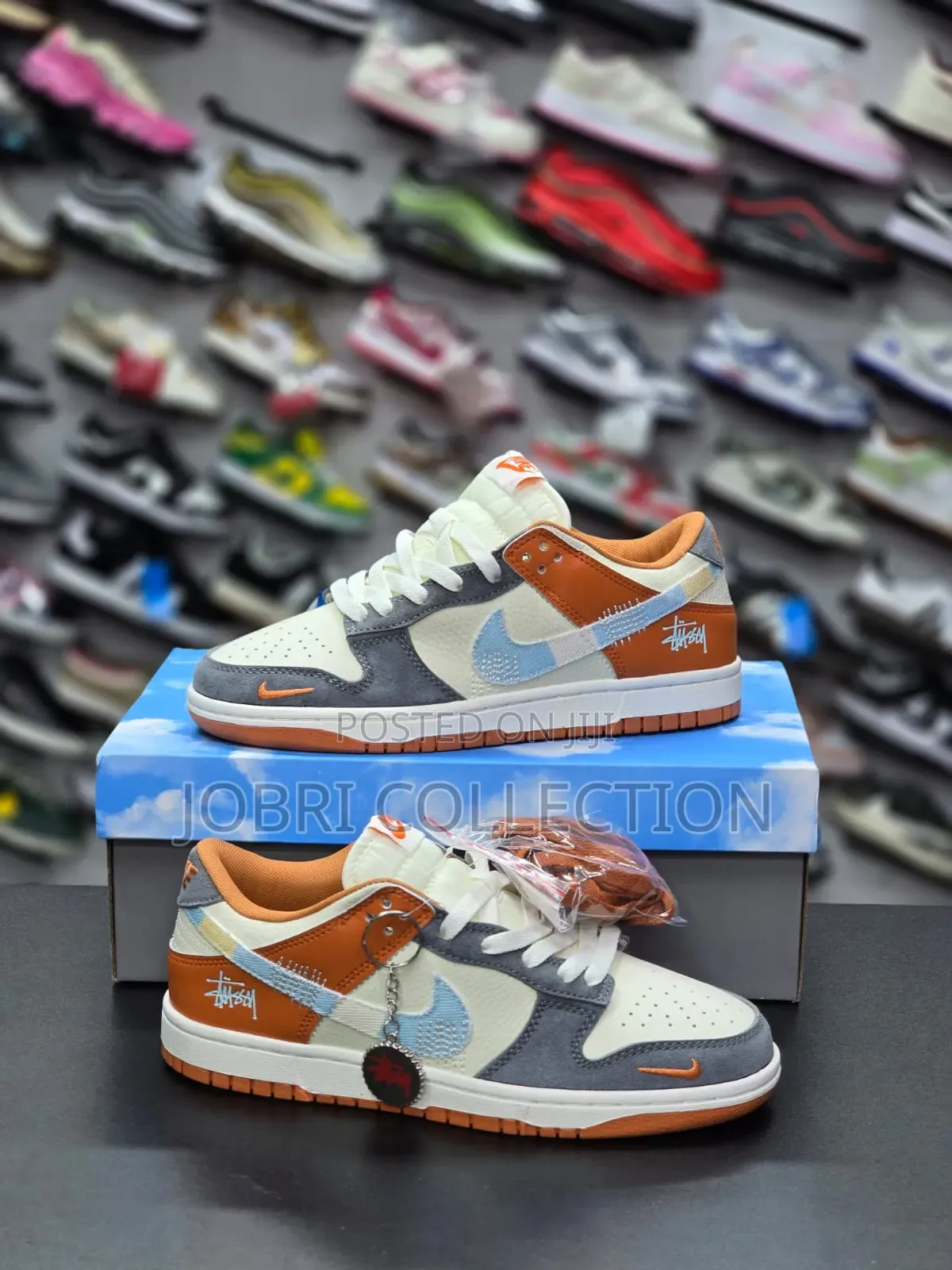 Nike Sb Dunk Low Stussy Grey Orange Sneakers