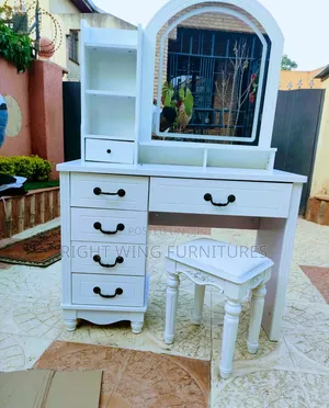White Dressing Table With Mirror