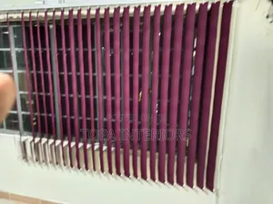 Maroon Window Blinds for Office Window Privacy