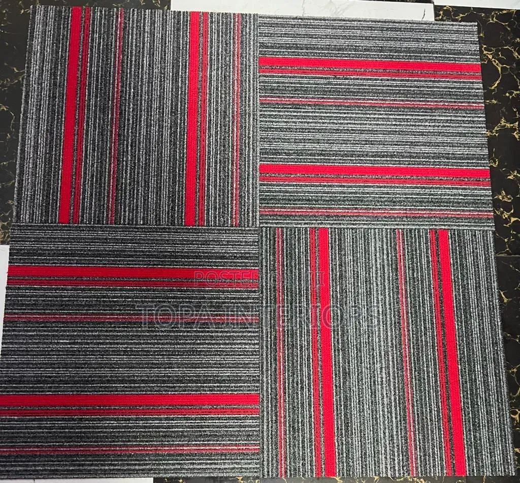 Red and Grey Design Durable Office Floor Insulation Tile Carpets