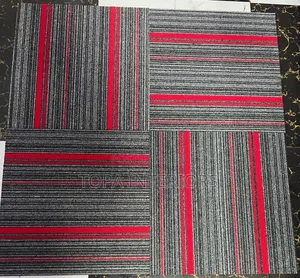 Red and Grey Design Durable Office Floor Insulation Tile Carpets