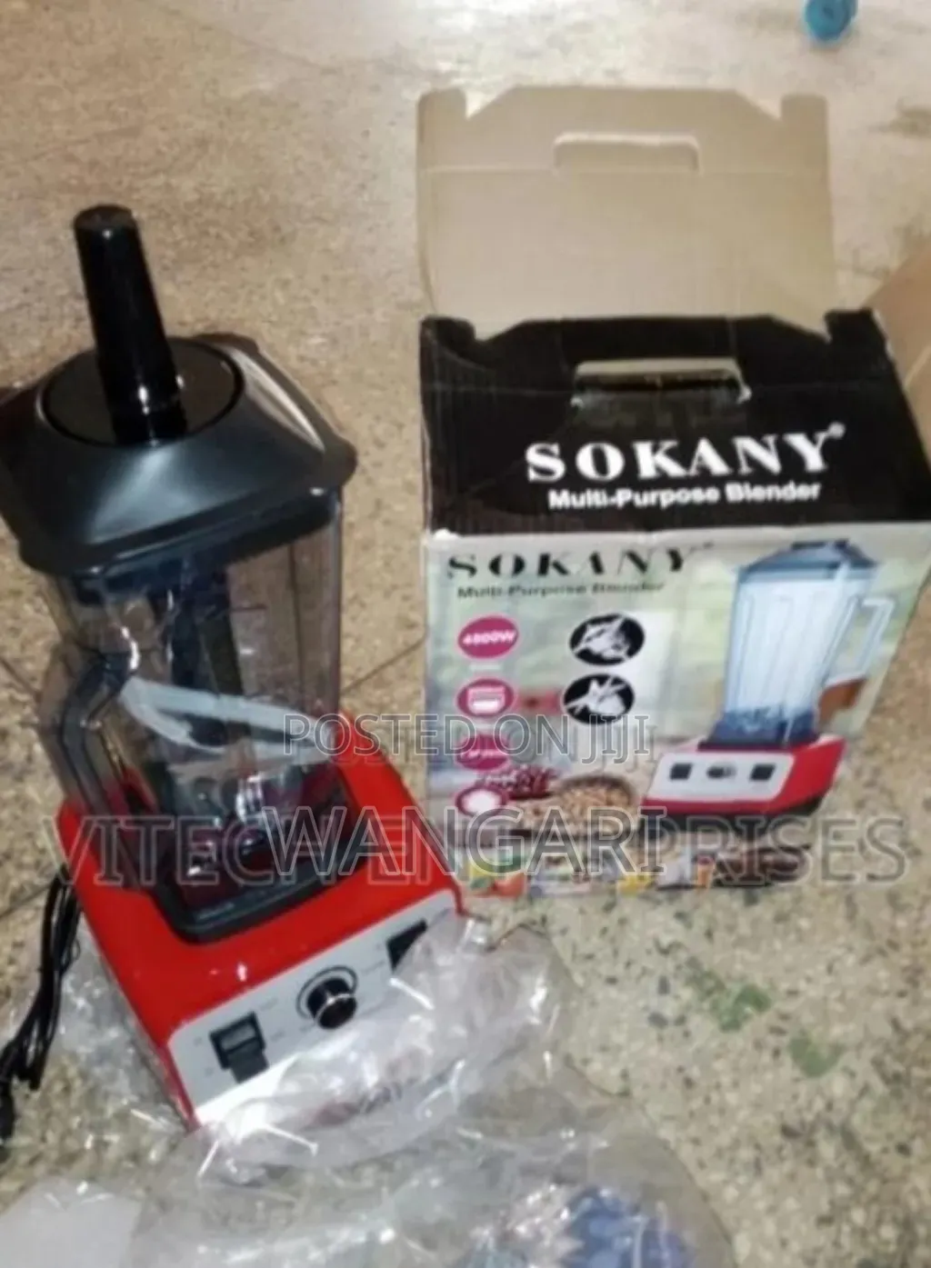 Colour Red Sokany Commercial Blender