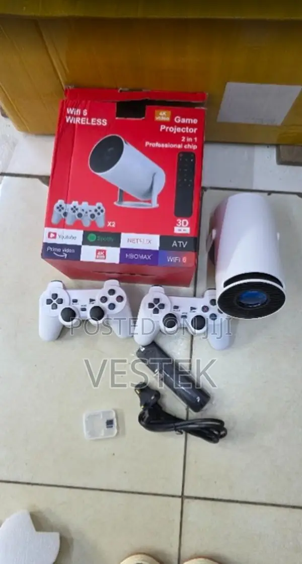 Projector Hy300 2in1 Projector With 2 Wireless Game Controllers