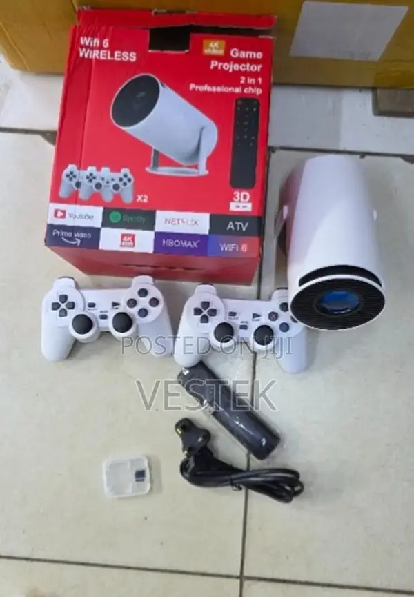 Projector Hy300 2in1 Projector With 2 Wireless Game Controllers