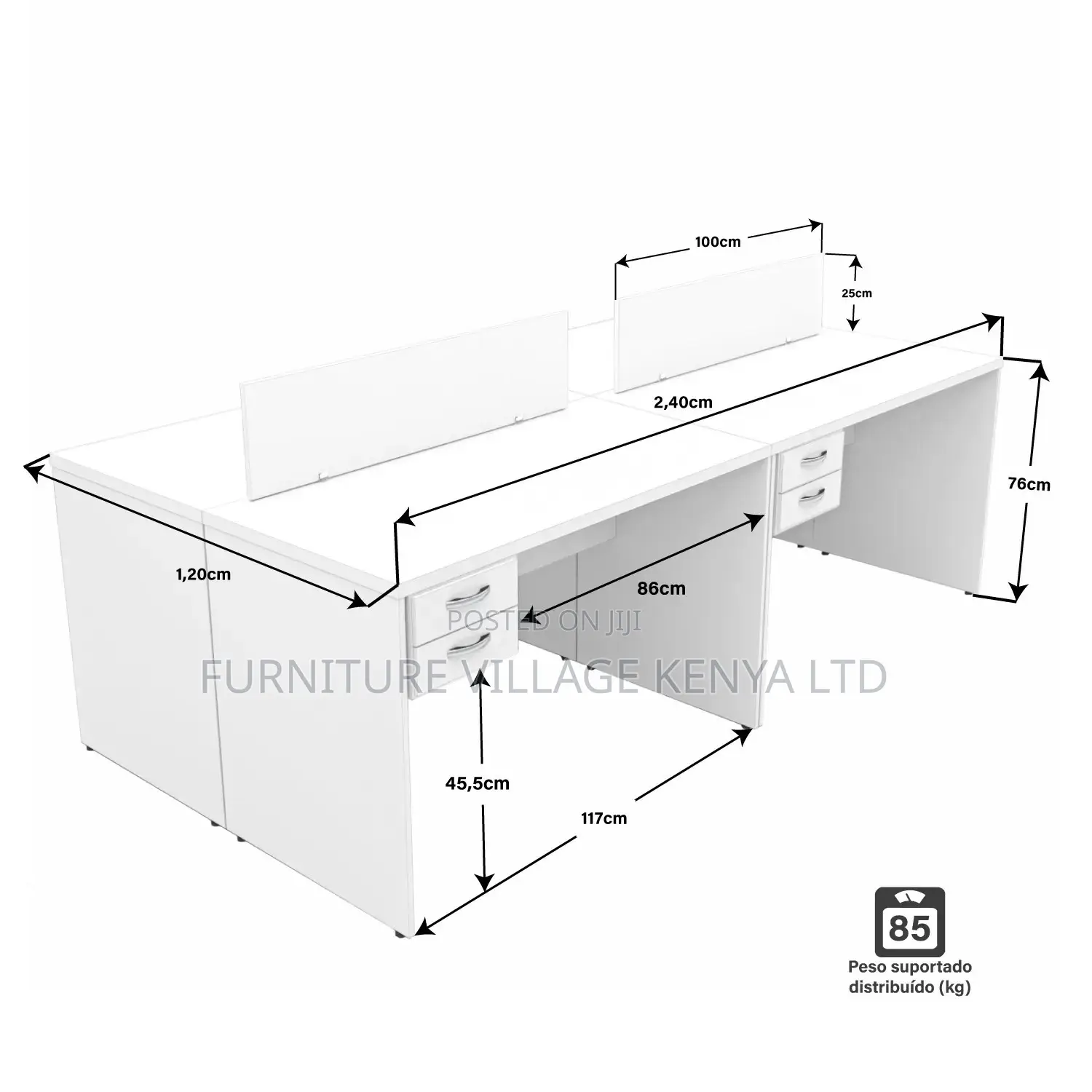 Office Workstation ; 4-Seater Workstation Office Table