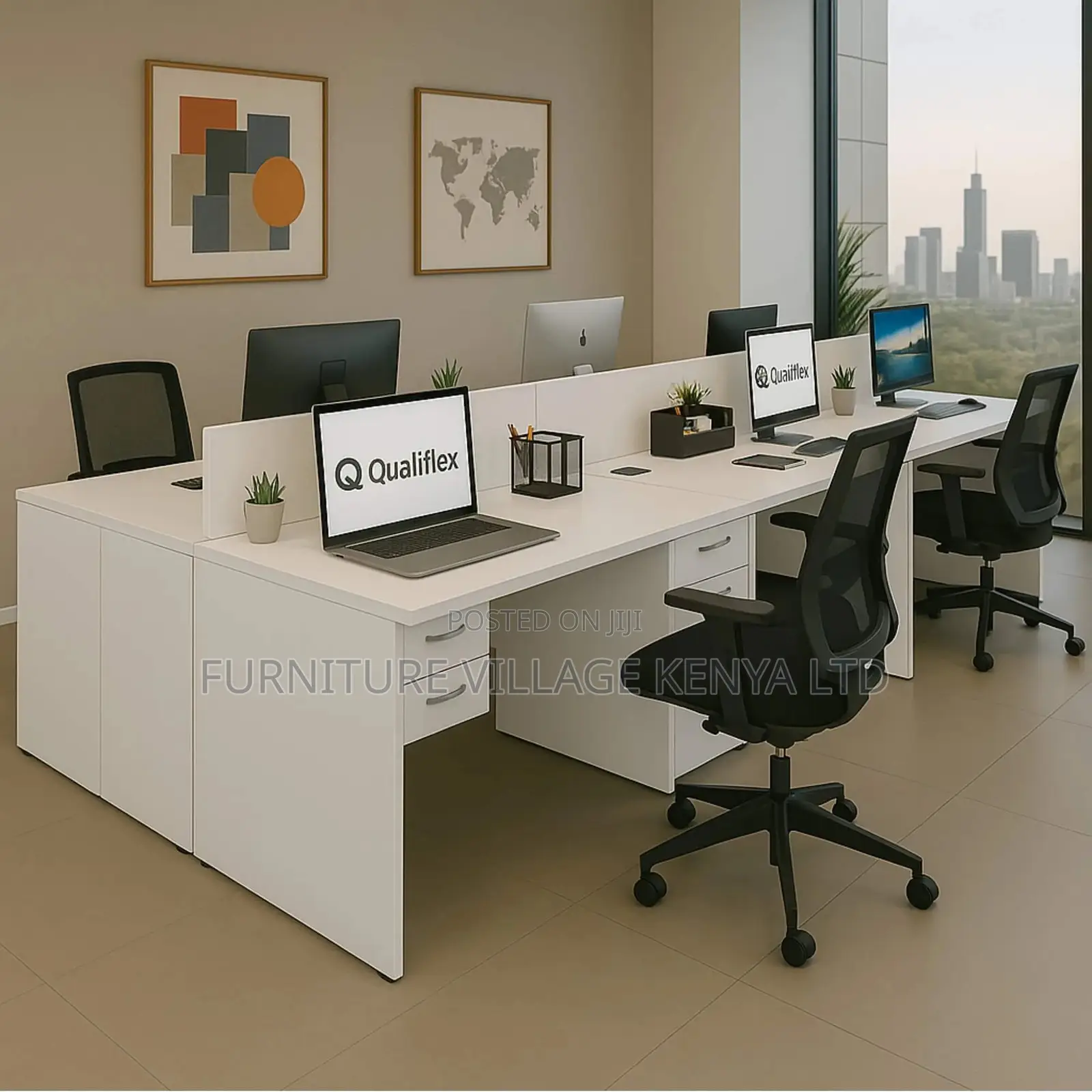 Office Workstation ; 4-Seater Workstation Office Table