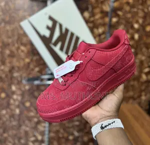 Bold Red Textured Red Kobe X Airforce Size 38-45