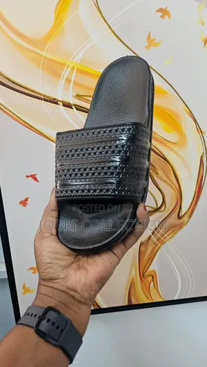 Black Adidas Rubber Slides