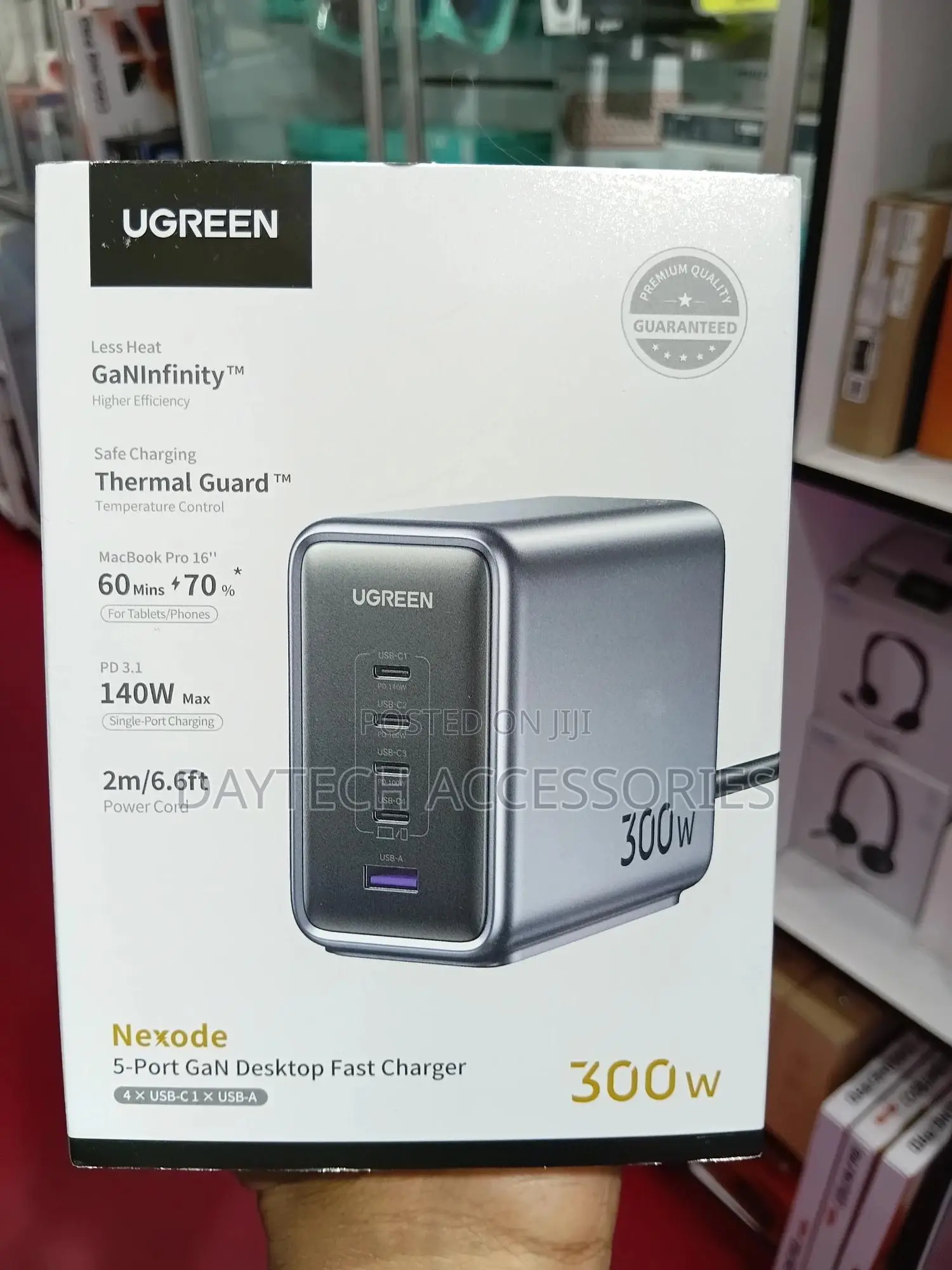 This Is a Ugreen Nexode 300w 5-Port Gan Desktop Fast Charger.